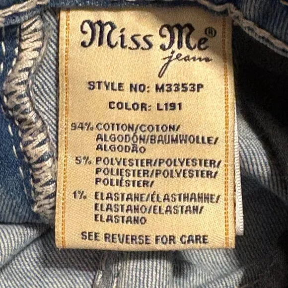 MISS ME Midrise Capri Jeans Embellished - 28 - Picture 7 of 10